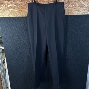 Levi's Vintage Travelers Black Dress Pants Flat Front Straight Trousers 35x31.5